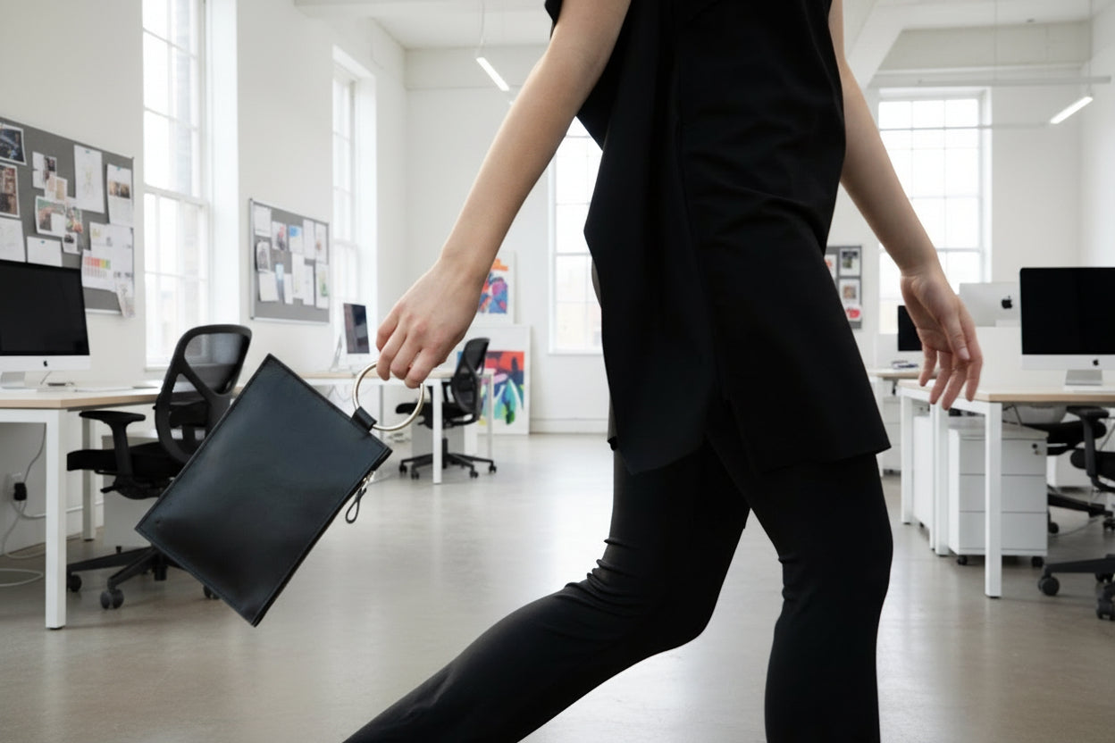 Clutch Nina With a Ring Handle