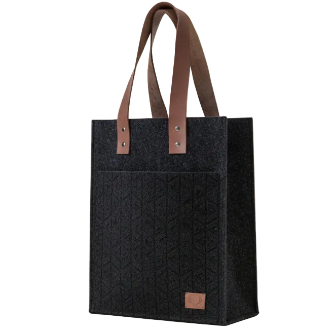 HENNES toteväska från Nordhale i filt med läderdetaljer - Stadspuls